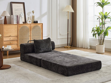 Convertible Floor Sofa Bed With Fixed Shape Frame For Living Room