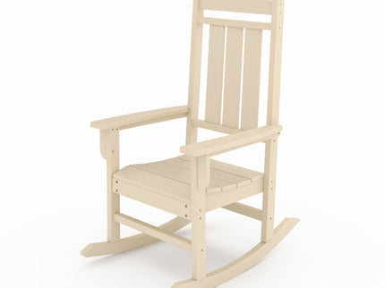 Traditional Porch Rocker Classic HDPE Poly Lumber For Porch, Patio, And Garden Comfort