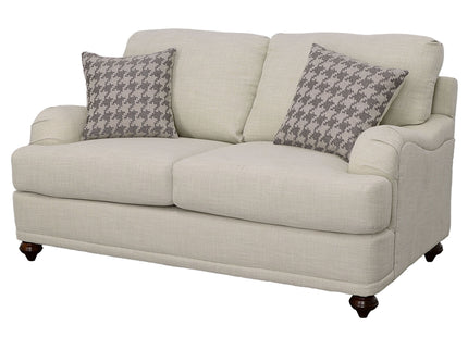 Brewster - Upholstered Loveseat With English Arms - Light Gray