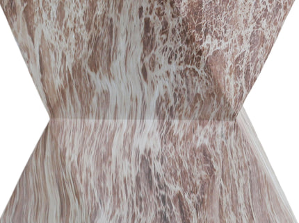 Round Outdoor Geometric End Table - Marble