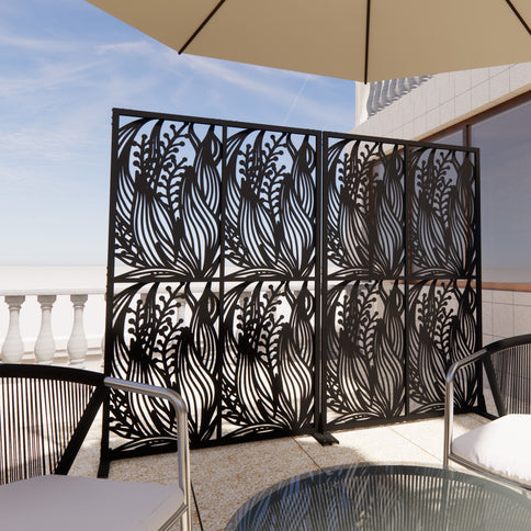 Free Standing Decorative Privacy Screen, Outdoor And Indoor Divider