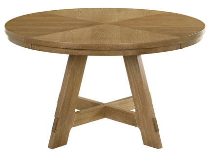 Kent - Round Dining Table - Brown Oak