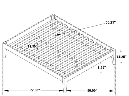 Sophie - Platform Bed Base With Slatted Design