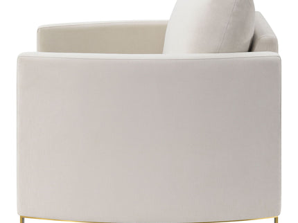 Rufo - Upholstered Curved Track Arm Chair - Beige