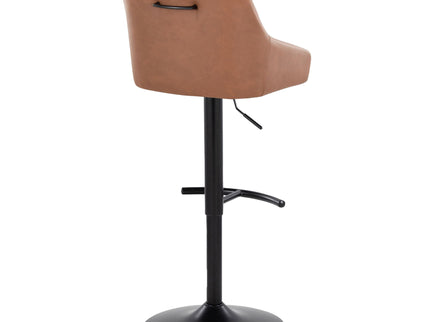 Hannah - Transitional Adjustable Barstool With Swivel With Rounded T Footrest (Set of 2)