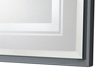 LED Bathroom Beveled Mirror, 3000 - 6000K Gradient Front And Backlit LED Mirror For Bathroom, 3 Colors Dimmable, Ip54 Enhanced Anti Fog