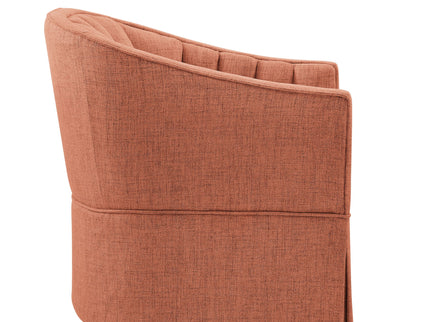 Solitude - Skirted Swivel Accent Chair With Hemp Like