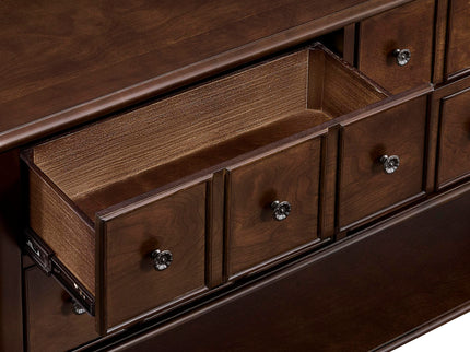 Console Table, Entryway Sofa Table With 4 Storage Drawers And Open Shelf - Espresso