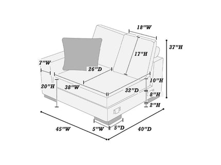 Modular Seating With Pillows