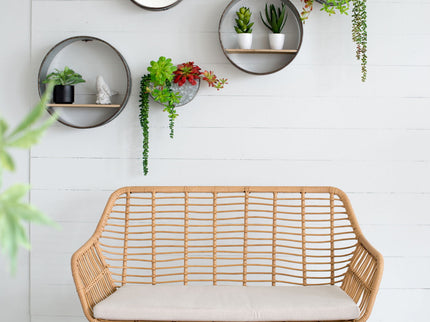 Farmhouse Round Metal Wall Planter (Set of 5) - Gray