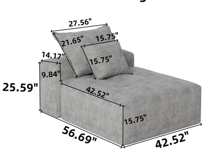 Modern Oversized Modular Sectional Sofa, Sparkling Fabric Soft Cushion Sofa With 2 Pillows