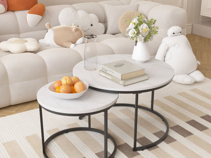 Round Nesting Coffee Table (Set of 2)