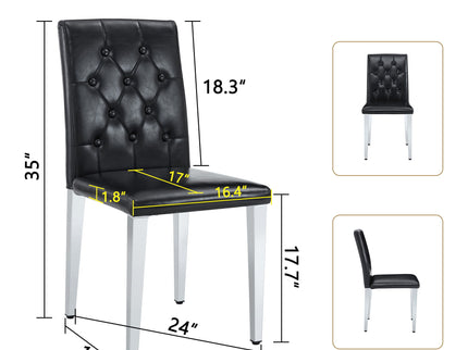 Dining Chairs With Ergonomic Buckle Backrest For Home