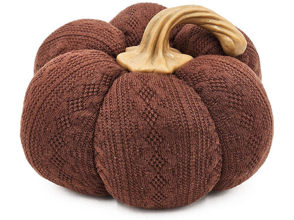 Pumpkin Ornament Decor For Holiday Harvest Festival Fall Festival & Thanksgiving (Set of 2) - Dark Brown