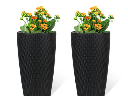 Tall Planters Set With Water Level Monitor And Auto Watering