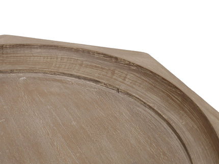 French Country Accent Table With Spider Leg Design - Natural / White