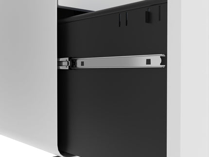 3-Drawer Mobile File Cabinet With Lock, On Casters, Holds A4/Letter Files
