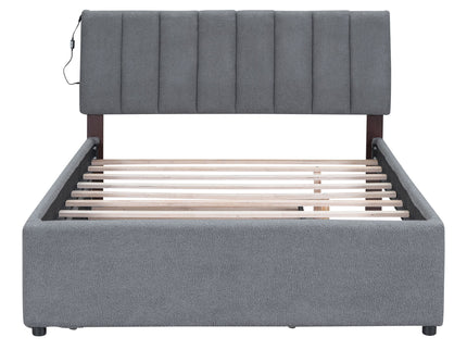 Upholstered Platform Bed With Trundle