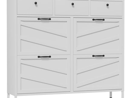 Shoe Cabinet With Flip Drawers