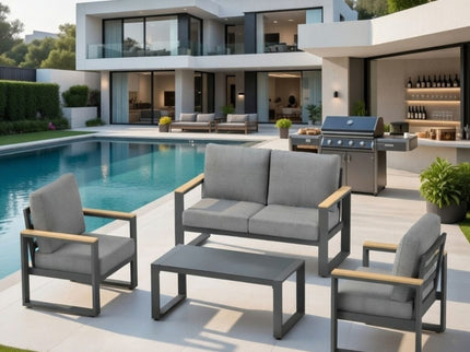Modern Outdoor Sofa Set With Coffee Table