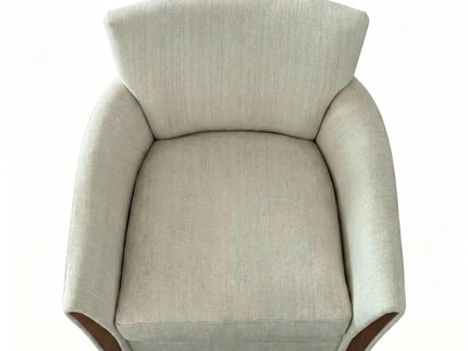 Swivel Accent 360° Rotating Armchair With Turntable Base For Living Room - Cream Beige