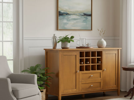 Warm Shaker - Storage Cabinet With Wine Rack - Brown