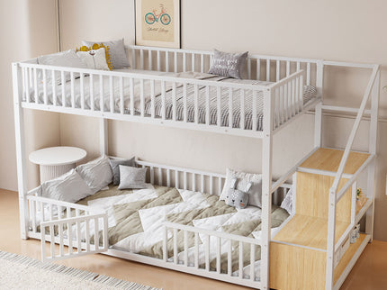 Bunk Bed With Storage Ladder, Compact Design