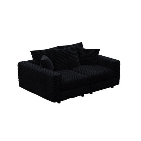 4 Seat Sofa, Modern Comfy Upholstered Sofa Cloud Couch, Deep Seat Couches With Soft Pillows