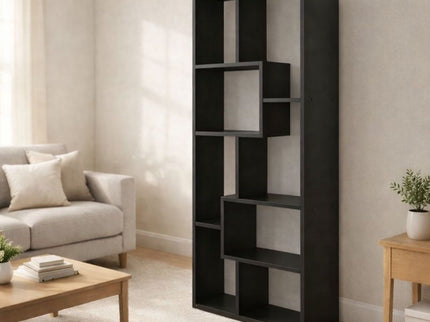 Asymmetrical Display Shelf & Bookcase, 5 Tier