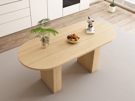 Modern Farmhouse Oval Dining Table With Slim Base