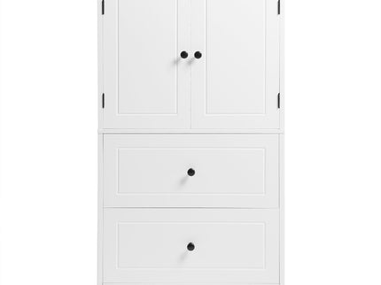 Bathroom Storage Cabinet With 2 Doors And Drawers, Adjustable Shelf