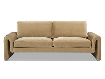 Mason - Arched Arm Sofa - Camel Brown Beige