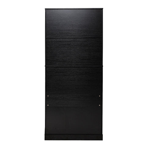 Fluted Kitchen Pantry Cabinet With 3 Keyboard Drawers & 6 Adjustable Door Shelves