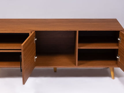 TV Stand For TVs Up To 60" With 2 Doors And 2 Open Shelves