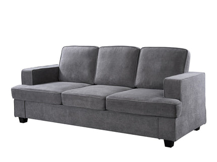 Modern Sofa, Comfortable 3 Seater Couch With Deep Seating, Loose Back Cushions, Wide Arms