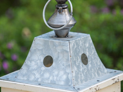 Wooden Candle Lantern Decorative, Hurricane Lantern Holder Decor For Indoor Outdoor, Home Garden - Ivory