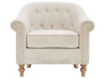 Fayette - Tufted Accent Arm Chair - Cream