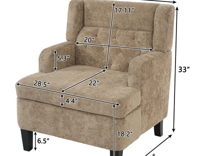 Modern Tufted Upholstered Accent Chair For Living Room