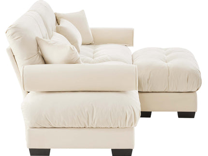 Super Comfort Oversized Modular Sectional Sofa With Movable Ottoman
