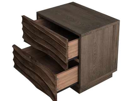 Nightstand With 2 Drawers, No Handles