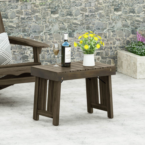 Temptation - Outdoor Foldable Side Table With Slat Design