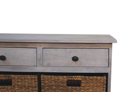 Basket Storage Cabinet - Gray Ash