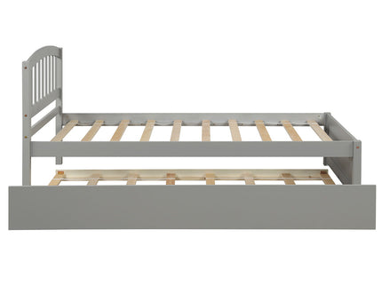 Platform Bed Wood Bed Frame With Trundle