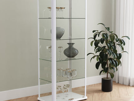 Nevra - 4 Shelf Display LED Curio Cabinet