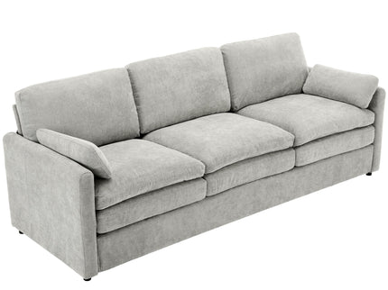 Cozy Upholstered 3 Seater Sofa With Double Cushion