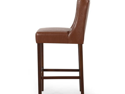 Solstara - Upholstered Dining Barstool With Button Tufted And Wing Back