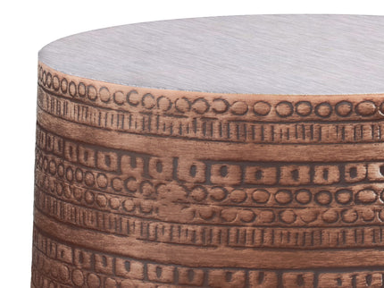 Johnsen - Handcrafted Large Metal Accent Table