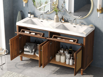 Bathroom Vanity With Double Sink, Large Storage Space