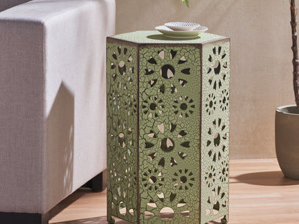 Galore - Side Table With Sunburst Cut Out Design