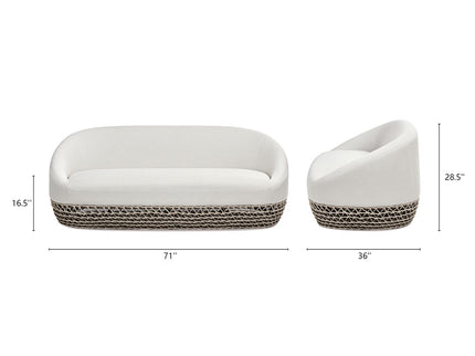 Willow - Upholstered Patio Deep Seating Sofa